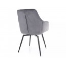 Стул SIGNAL SERVIO Velvet Bluvel 14 серый/черный, поворотный